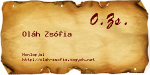 Oláh Zsófia névjegykártya